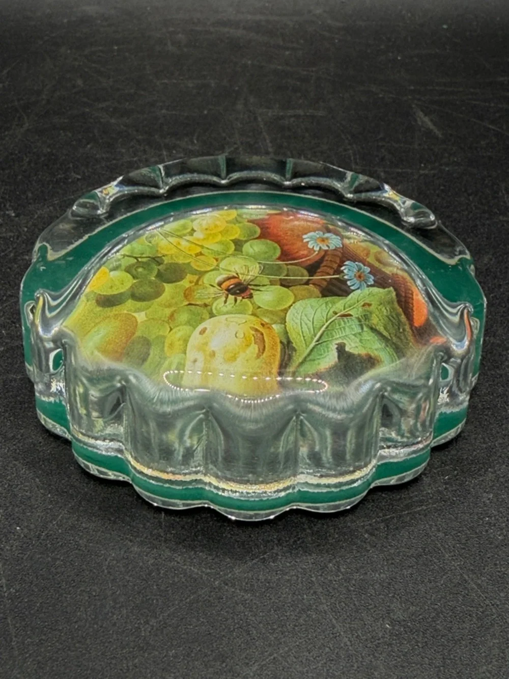 Paulus Theodorus Fruit & Flowers Honey Bee Glass National Gallery Paperweight